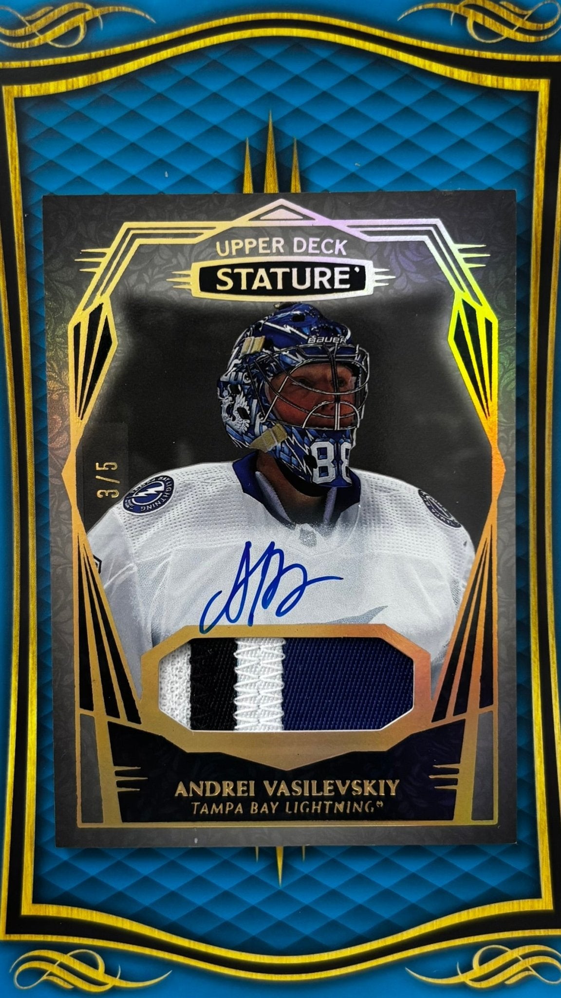 Sport Cards - Andrei Vasilevskiy - 2025 Stature - Patch Auto /5 - 79 - Fan - Tastic Cards & Comics - Upper Deck