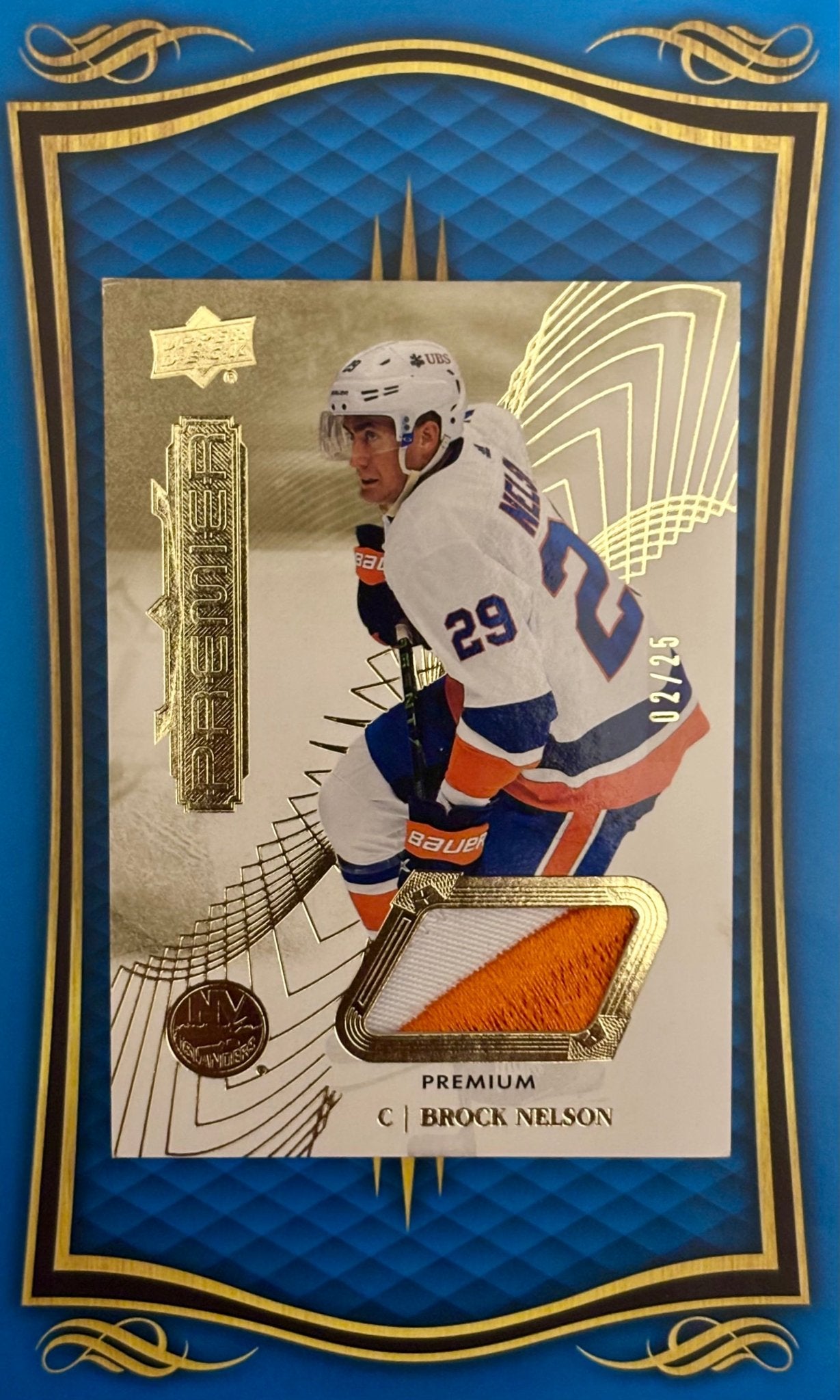 Sport Cards - Brock Nelson - 2023 Upper Deck Premier Jersey - 73 - Fan - Tastic Cards & Comics - Upper Deck