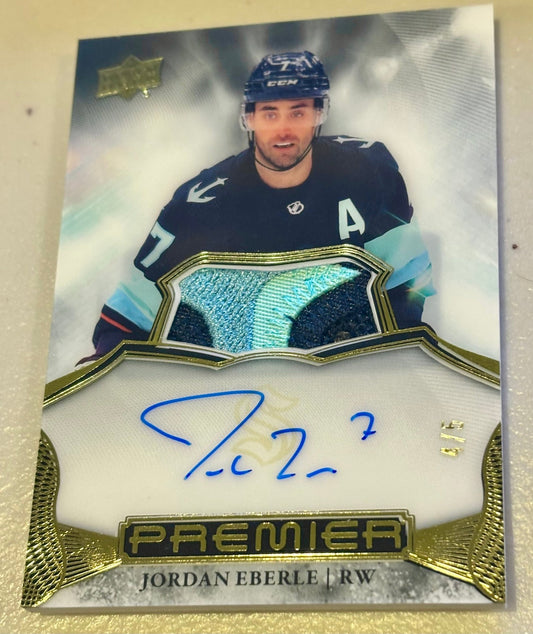 Sport Cards - Jordan Eberle - 2023 Upper Deck Premier Auto Patch - AV - EB - Fan - Tastic Cards & Comics - Upper Deck