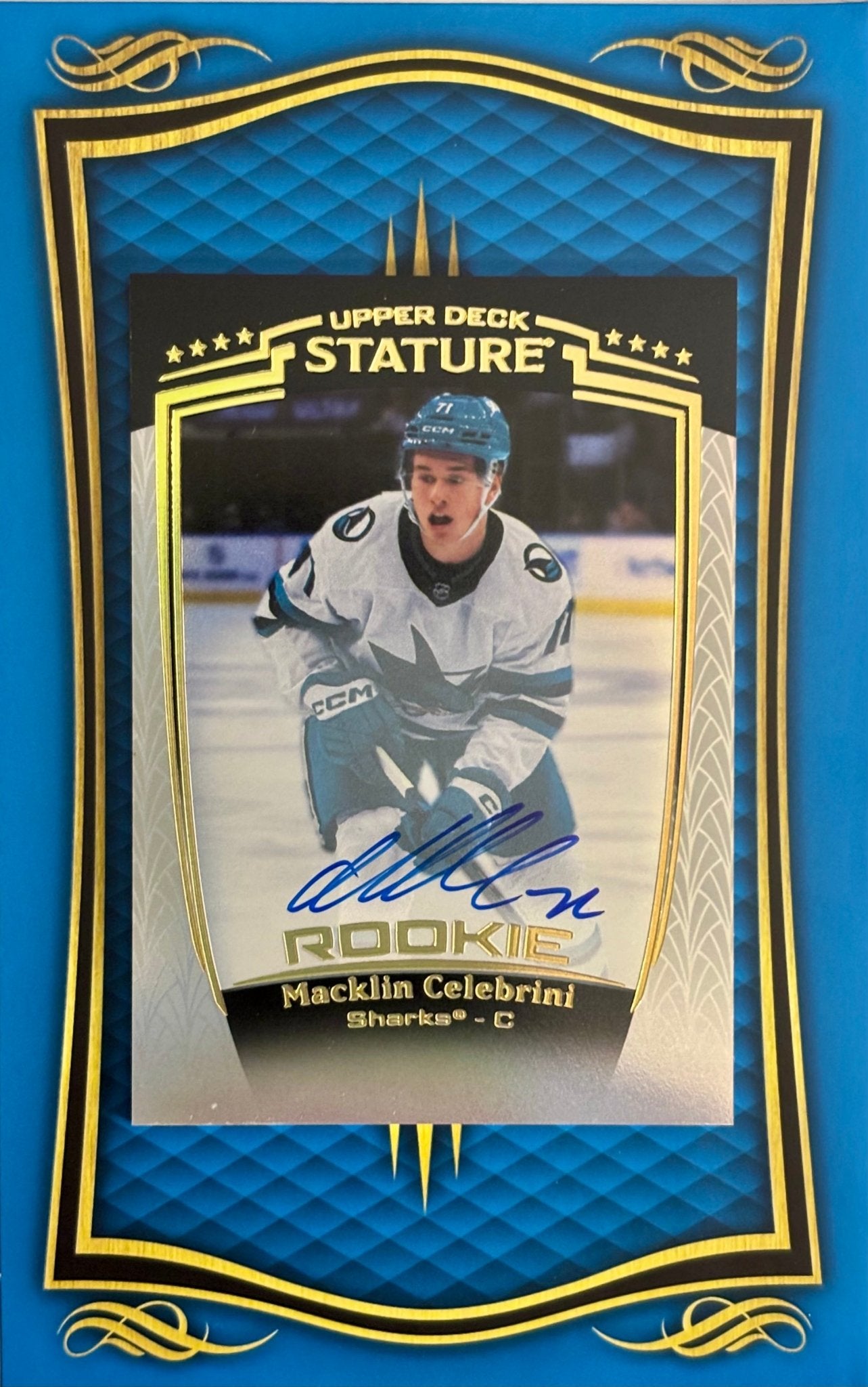 Sport Cards - Macklin Celebrini - 2025 Upper Deck Stature Autograph - 31 - Fan - Tastic Cards & Comics - Upper Deck