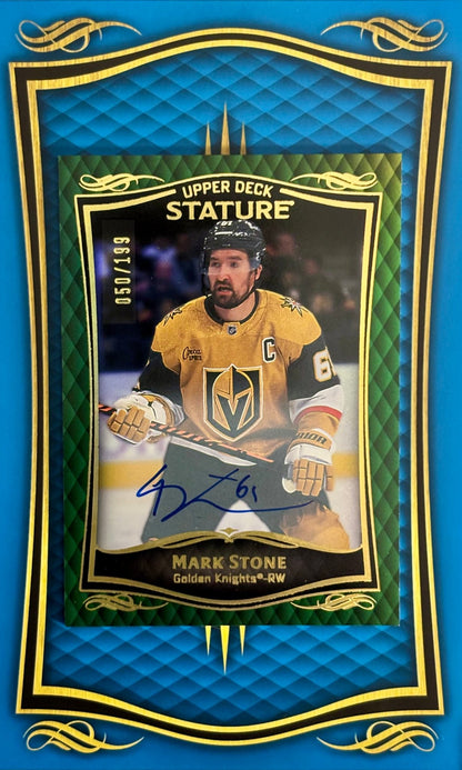 Sport Cards - Mark Stone - 2025 Upper Deck Stature Green Autograph - 10 - Fan - Tastic Cards & Comics - Upper Deck