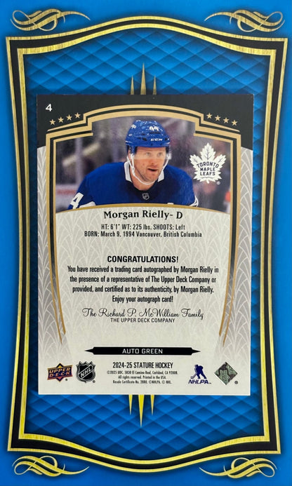 Sport Cards - Morgan Reilly - 2025 Upper Deck Stature Green Autograph - 4 - Fan - Tastic Cards & Comics - Upper Deck