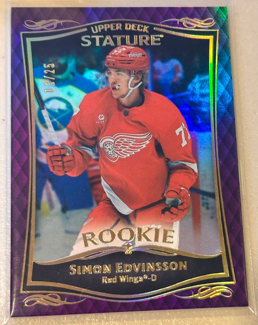 Sport Cards - Simon Edvinson - 2025 Upper Deck Stature Purple - 39 - Fan - Tastic Cards & Comics - Upper Deck