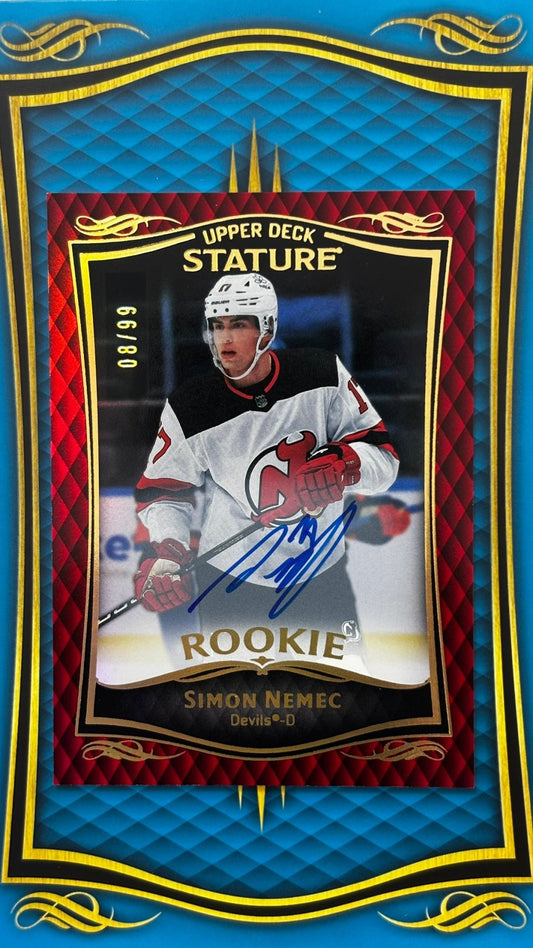 Sport Cards - Simon Nemec - 2025 Upper Deck Stature - RC Auto /99 - 45 - Fan - Tastic Cards & Comics - Upper Deck
