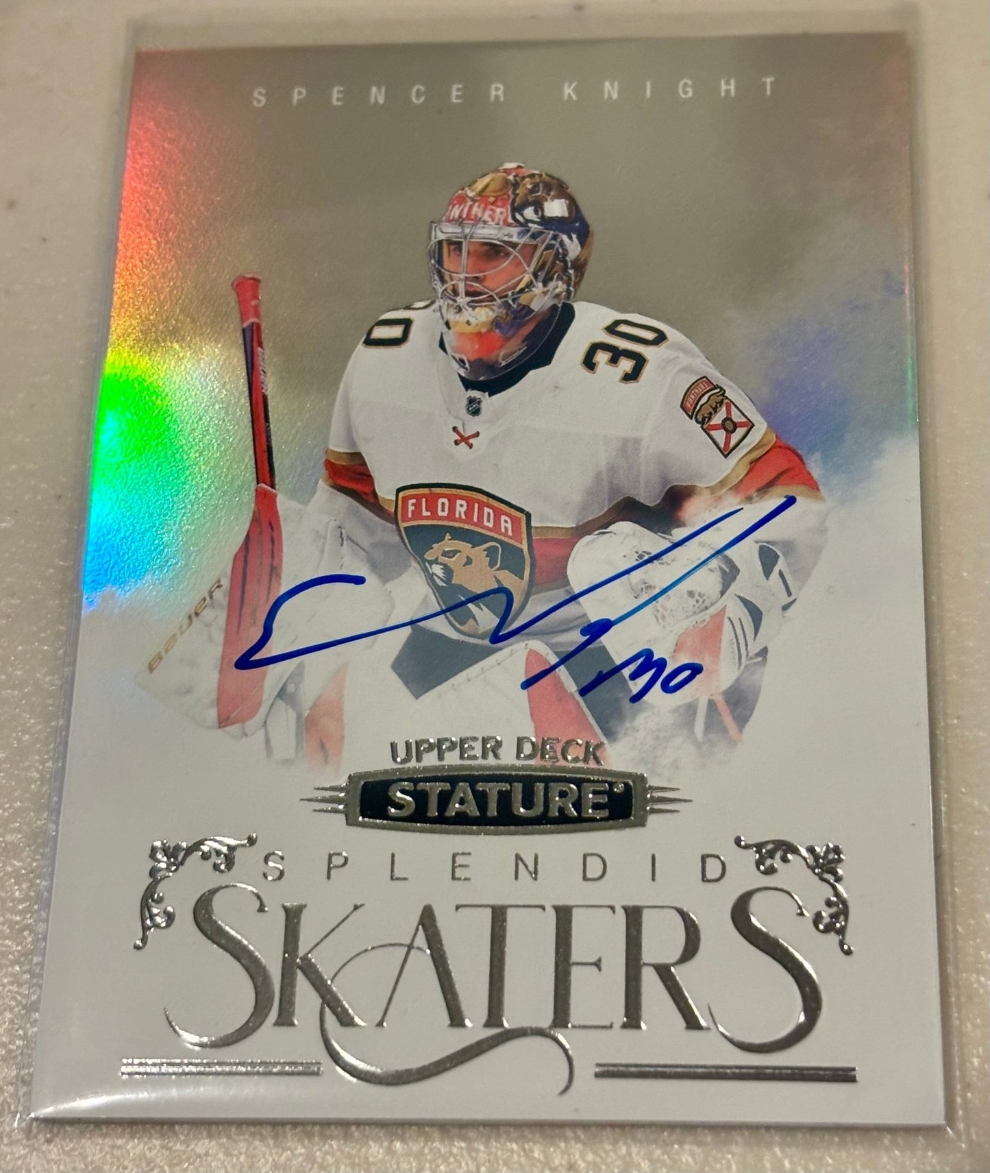 Sport Cards - Spencer Knight - 2025 Upper Deck Stature Splendid Skaters Autograph - SS - 19 - Fan - Tastic Cards & Comics - Upper Deck