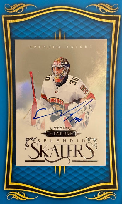 Sport Cards - Spencer Knight - 2025 Upper Deck Stature Splendid Skaters Autograph - SS - 19 - Fan - Tastic Cards & Comics - Upper Deck