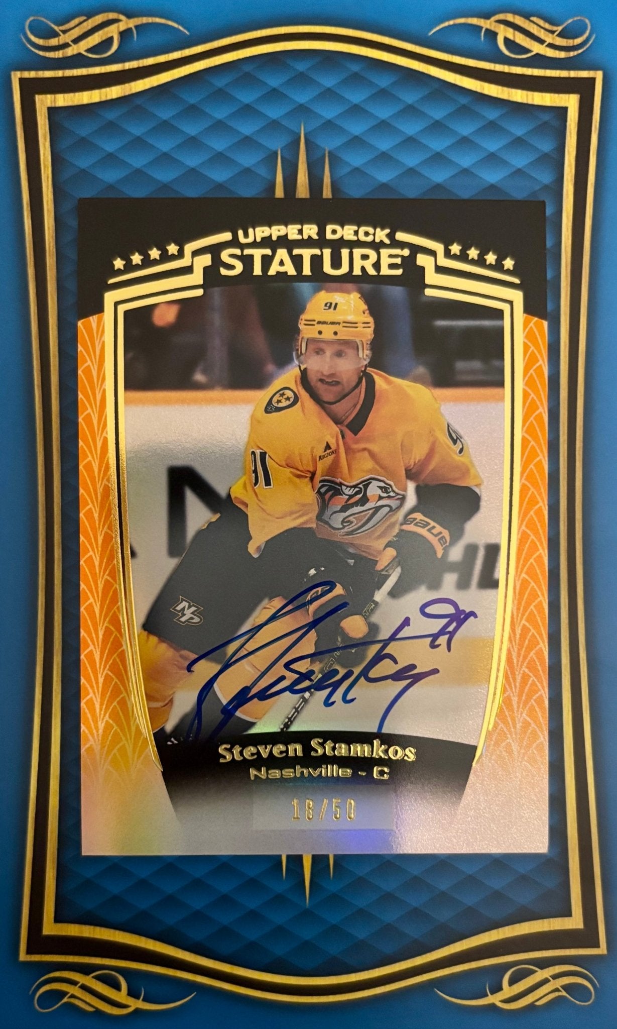 Sport Cards - Steven Stamkos - 2025 Upper Deck Stature Gold Auto - 6 - Fan - Tastic Cards & Comics - Upper Deck