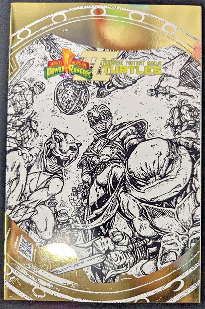 Mighty Morphin Power Rangers Teenage Mutant Ninja Turtles III 3 Foil Ashcan