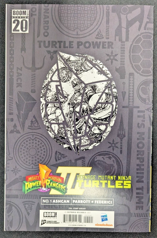 Mighty Morphin Power Rangers Teenage Mutant Ninja Turtles III 3 Foil Ashcan