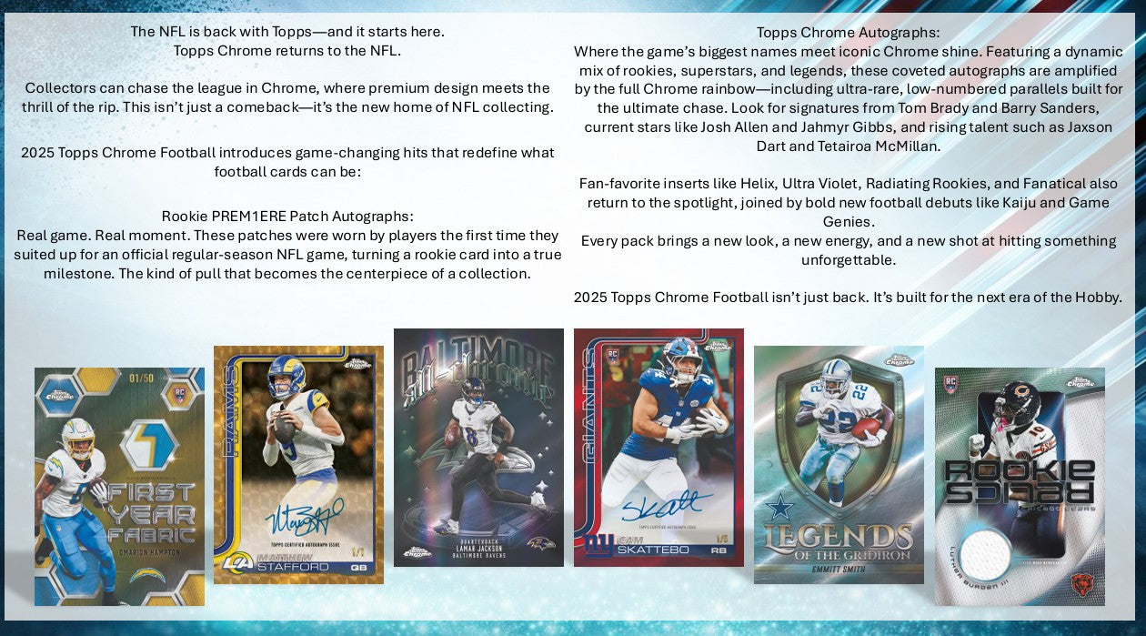 2025 Topps Chrome Football Value Box
