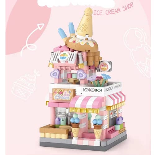 Toys and Models - LOZ MICRO STREET MINI ICE CREAM SHOP - Fan-Tastic Cards & Comics - Loz