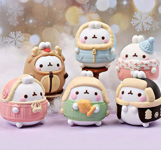 Toys and Models - Molang Rabbit Winter Special Series Blind Box - Fan - Tastic Cards & Comics - Pigure