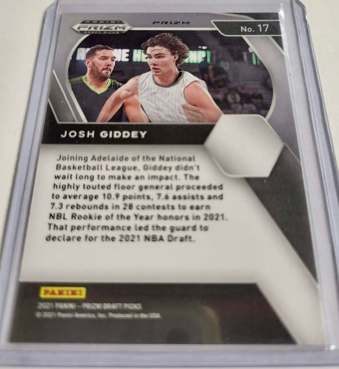 Josh Giddey - 2021 Panini Draft Picks - #17 - RC Red Parallel