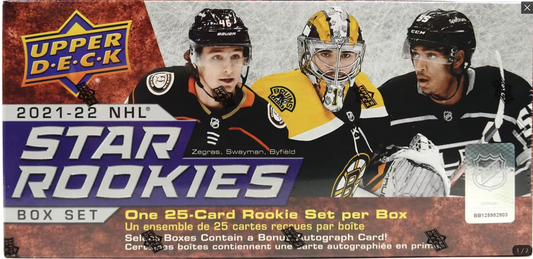 2021/22 Upper Deck NHL Rookie Box Set Hockey Hobby Box